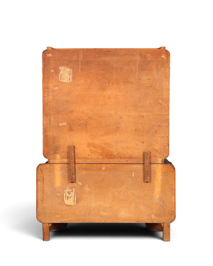 Edle Art Deco Vitrine Nussbaum Vitrine massiv Holz Antik Schrank Regal Vitrinenschrank