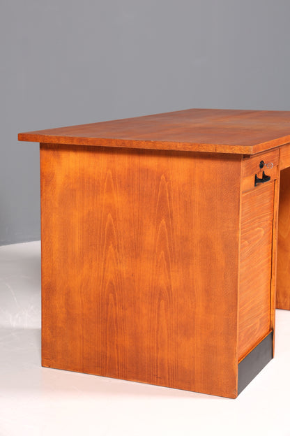 Wunderschöner Bauhaus Rollladen Schreibtisch Mid Century echt Holz Bürotisch Office Table