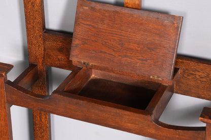 Traumhafte Jugendstil Garderobe Flurgarderobe Eiche Antik Garderobenständer mit Spiegel Dielenmöbel Wandgarderobe