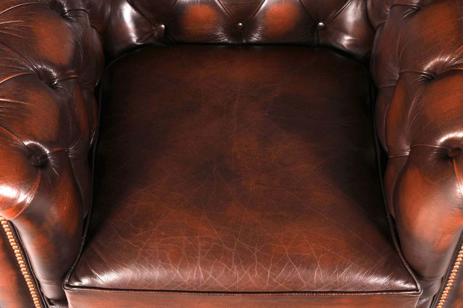 Elegante originele Centurion Chesterfield-fauteuil Engelse armleunfauteuil herenfauteuil leren fauteuil Engeland