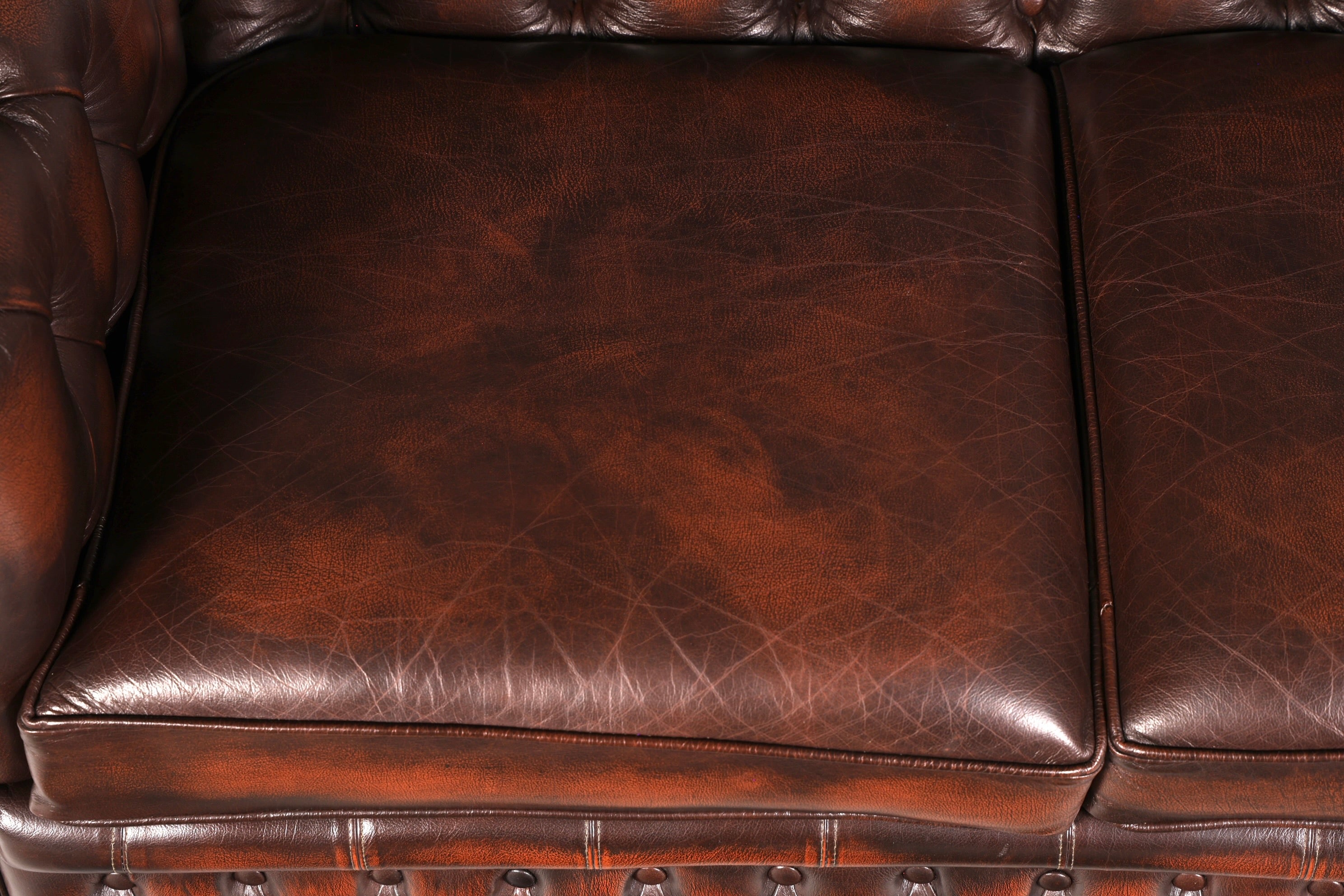 Wunderschönes Original Centurion Chesterfield Sofa 2-Sitzer Couch England echt Leder Polstersofa Ledersofa