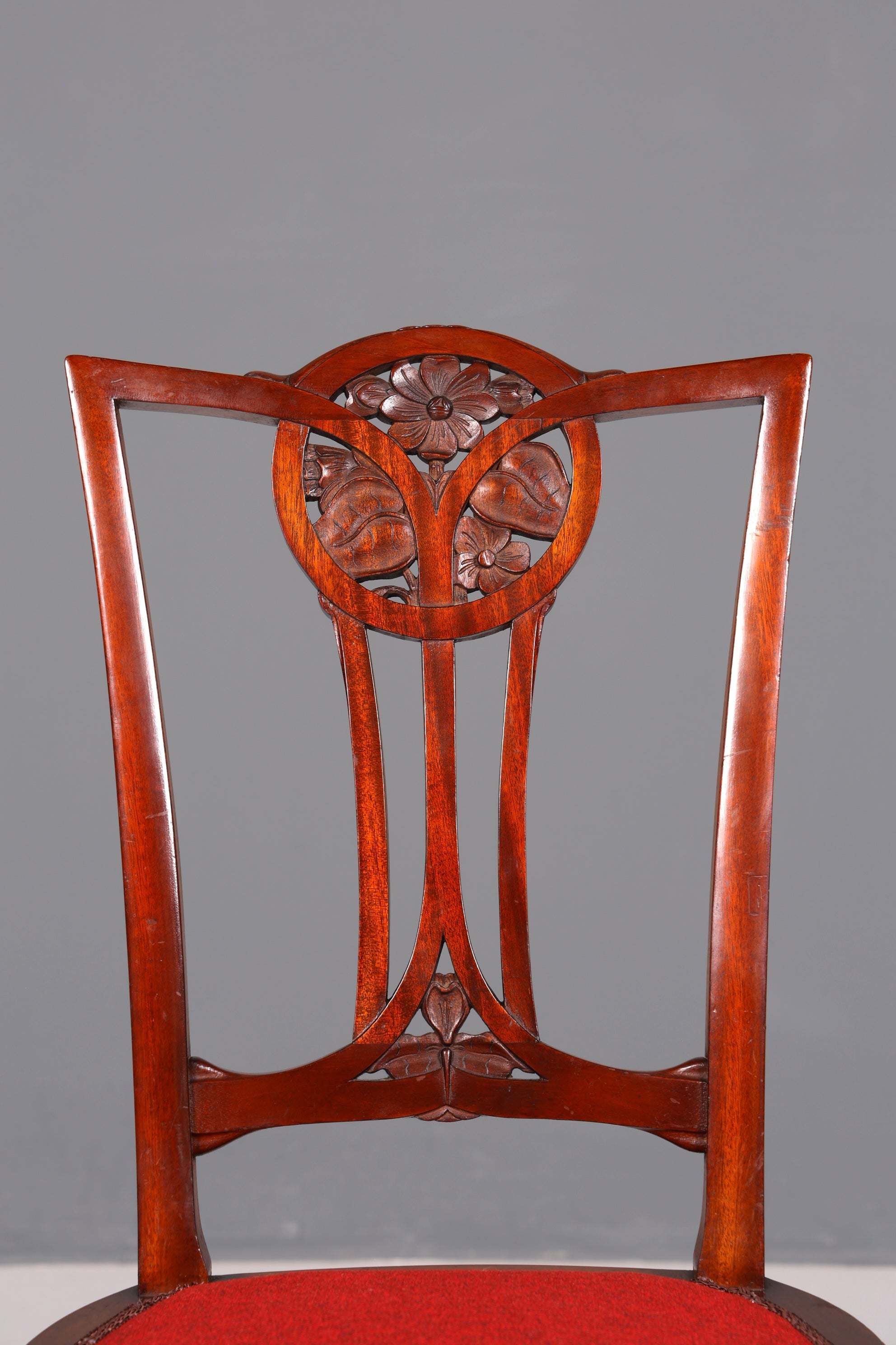 Wunderschöner Jugendstil Stuhl Sekretär Stuhl Englisch Antik Küchenstuhl um 1900 1 von 2