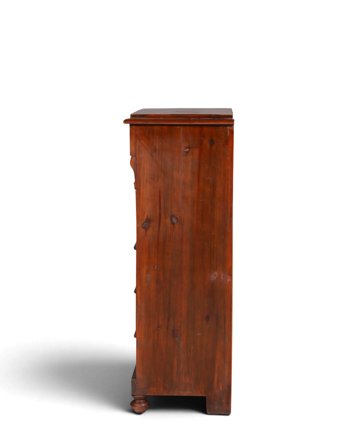 Hauptstadt Möblerei Gründerzeit antika masif ahşap sekreter komodin, 1890 yapımı, yan görünüm