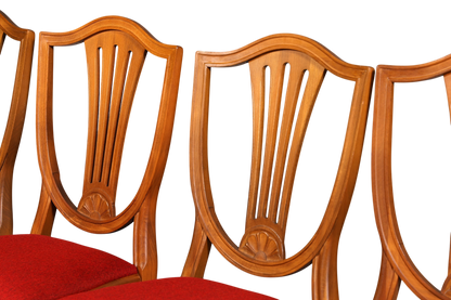 Wunderschöne 4er Set Englische Stühle Regency 60er Jahre Dining Chairs Antik Polsterstühle