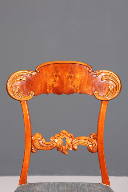 Dreamy Biedermeier-style chair, real wood secretary chair, antique style dining room chair, 2 of 2