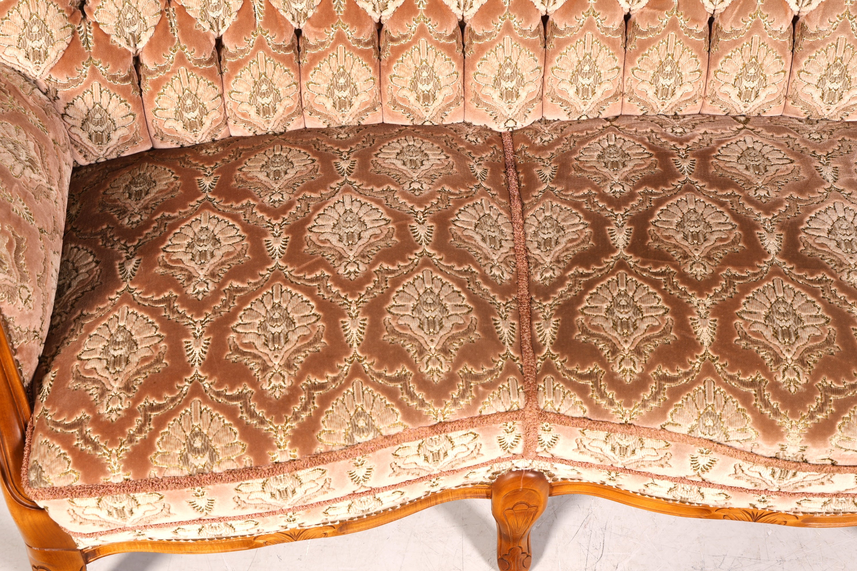 G350 Finish Wunderschönes Chippendale Sofa Barock Stil Couch Samt Stoff 3 Sitzer (Kopie)