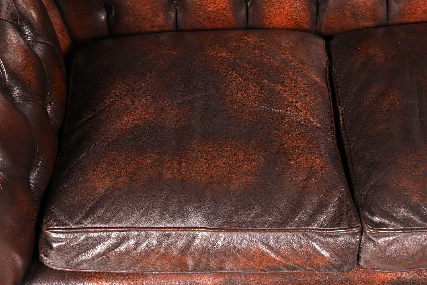 Wunderschönes Original Chesterfield Sofa 2-Sitzer Couch Echt Leder Englisch Polstersofa