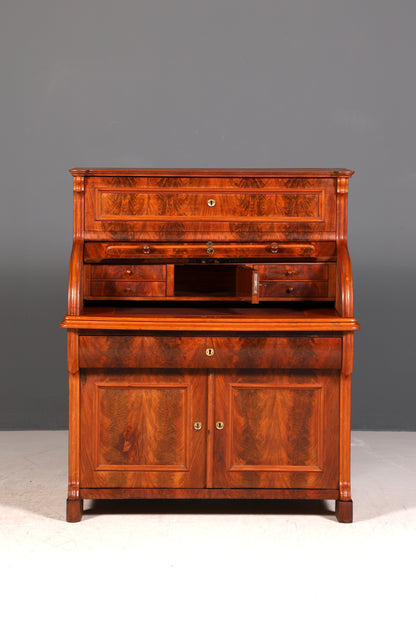 G272 Finish cm Beeindruckender Louis Philippe Sekretär Antik Rollladen Sekretär Schreibtisch Nussbaum Aufsatzsekretär (Kopie)