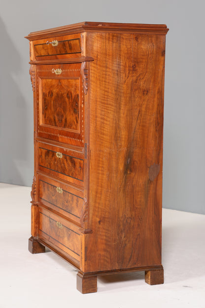 Wunderschöner Gründerzeit Sekretär Jugendstil Vertiko Antik Kommode um 1900