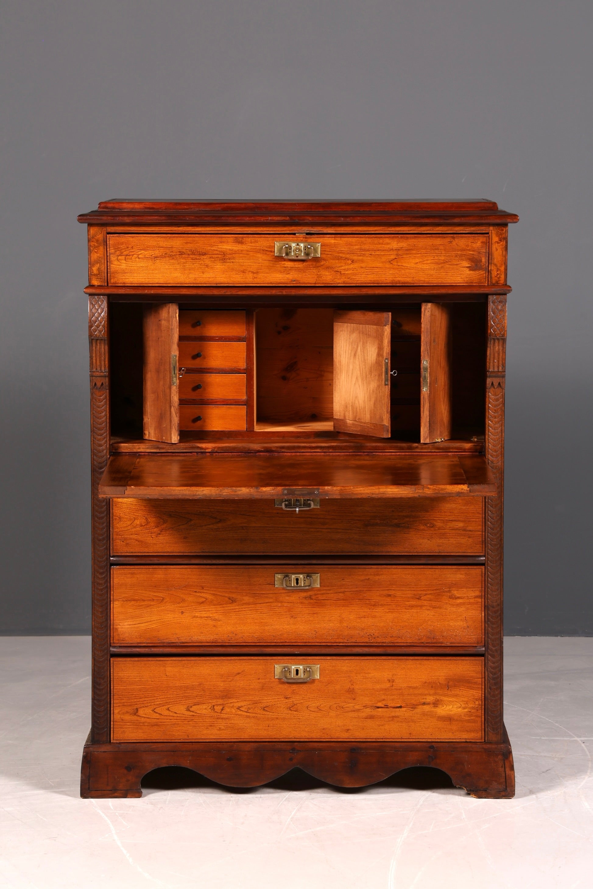 !Wunderschöner Gründerzeit Sekretär Vertiko Highboard Louis Philippe Kommode um 1880