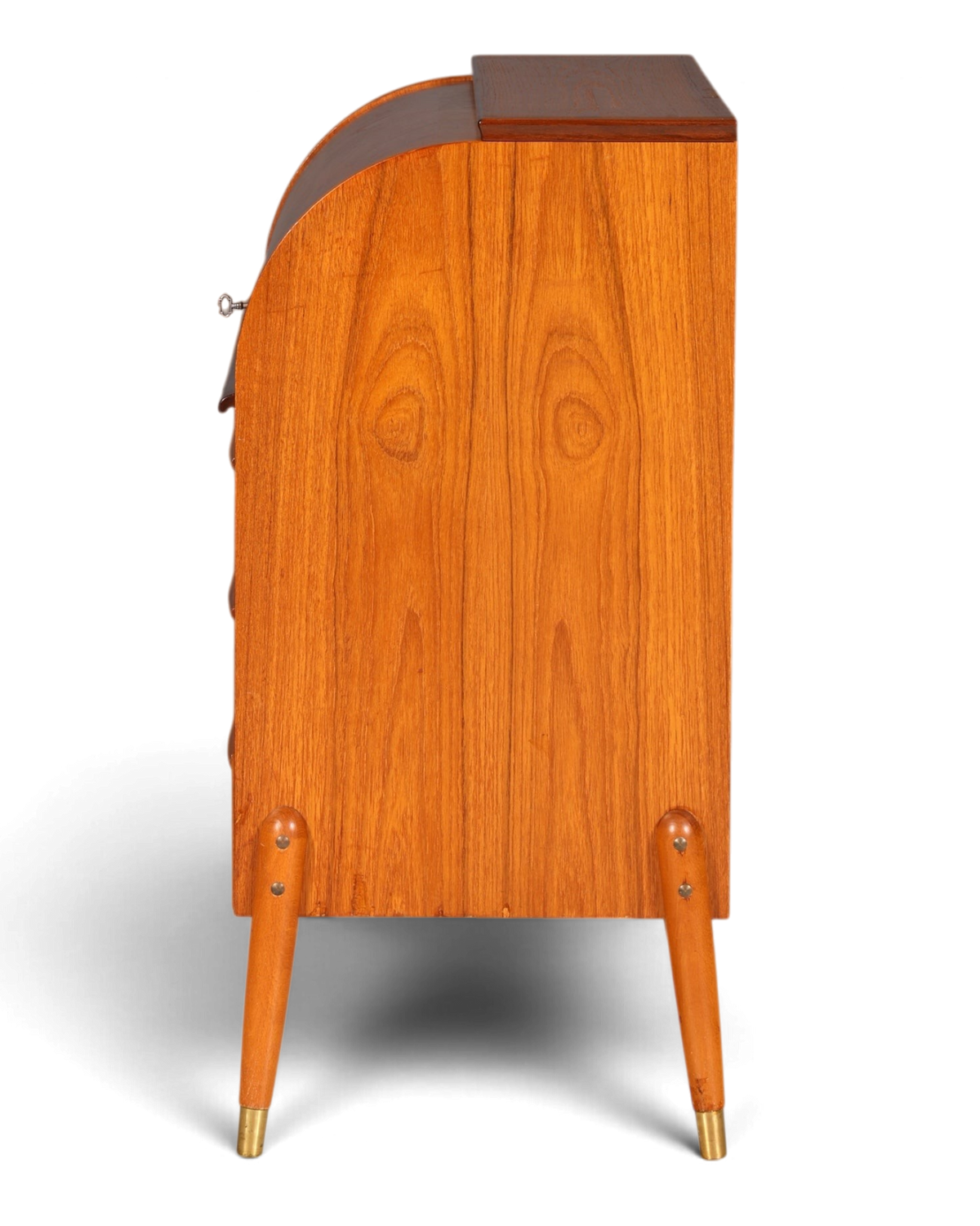 Prachtige mid-century rolluiksecretaire, schrijfcommode, kantoorkast, vintage jaren 60, hout