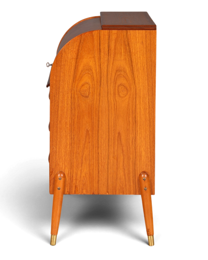 Prachtige mid-century rolluiksecretaire, schrijfcommode, kantoorkast, vintage jaren 60, hout