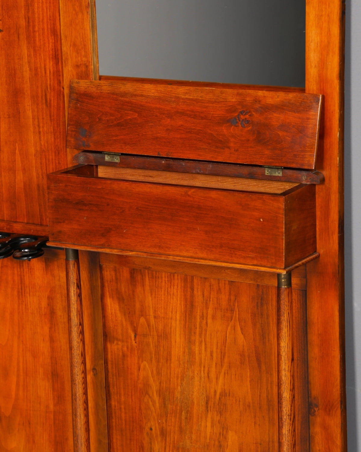 Prachtige jugendstil-garderobe voor de hal, antiek, Gründerzeit, kledingwand, wandgarderobe, massief hout, vintage