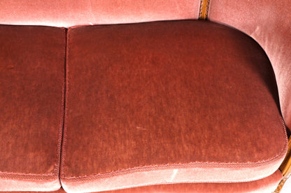 Beautiful Chippendale sofa, Baroque style couch, velvet fabric, 2-seater chaise longue