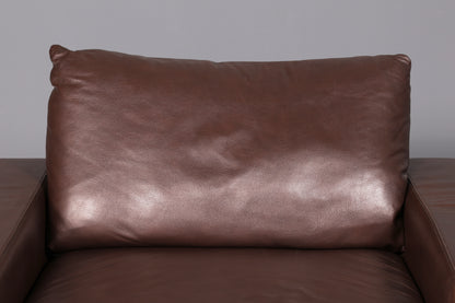 Prachtige Stressless E200 chaise longue van echt leer, bruin, longchair, ottomane, leren bank, relaxfauteuil, vintage