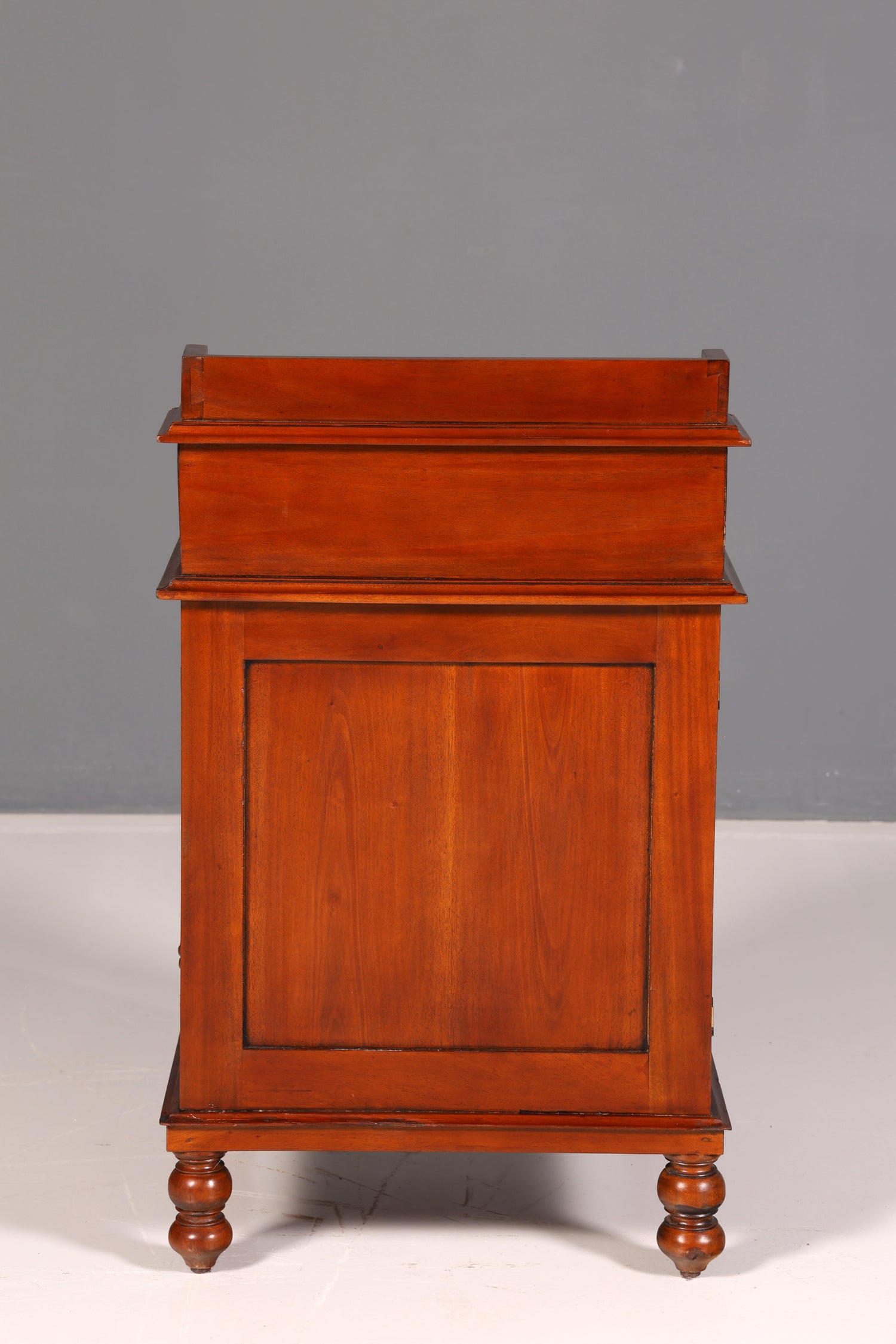 Beautiful English Davenport Writing Desk Secretary with Leather Inlay, Antique Vintage Chest of Drawers