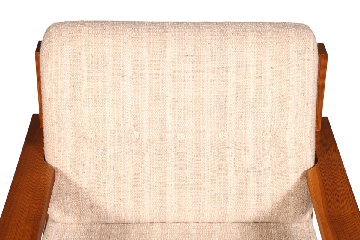 Schlichter Mid Century Sessel Danish Design Armlehnsessel echt Holz Relax Sessel 1 von 2
