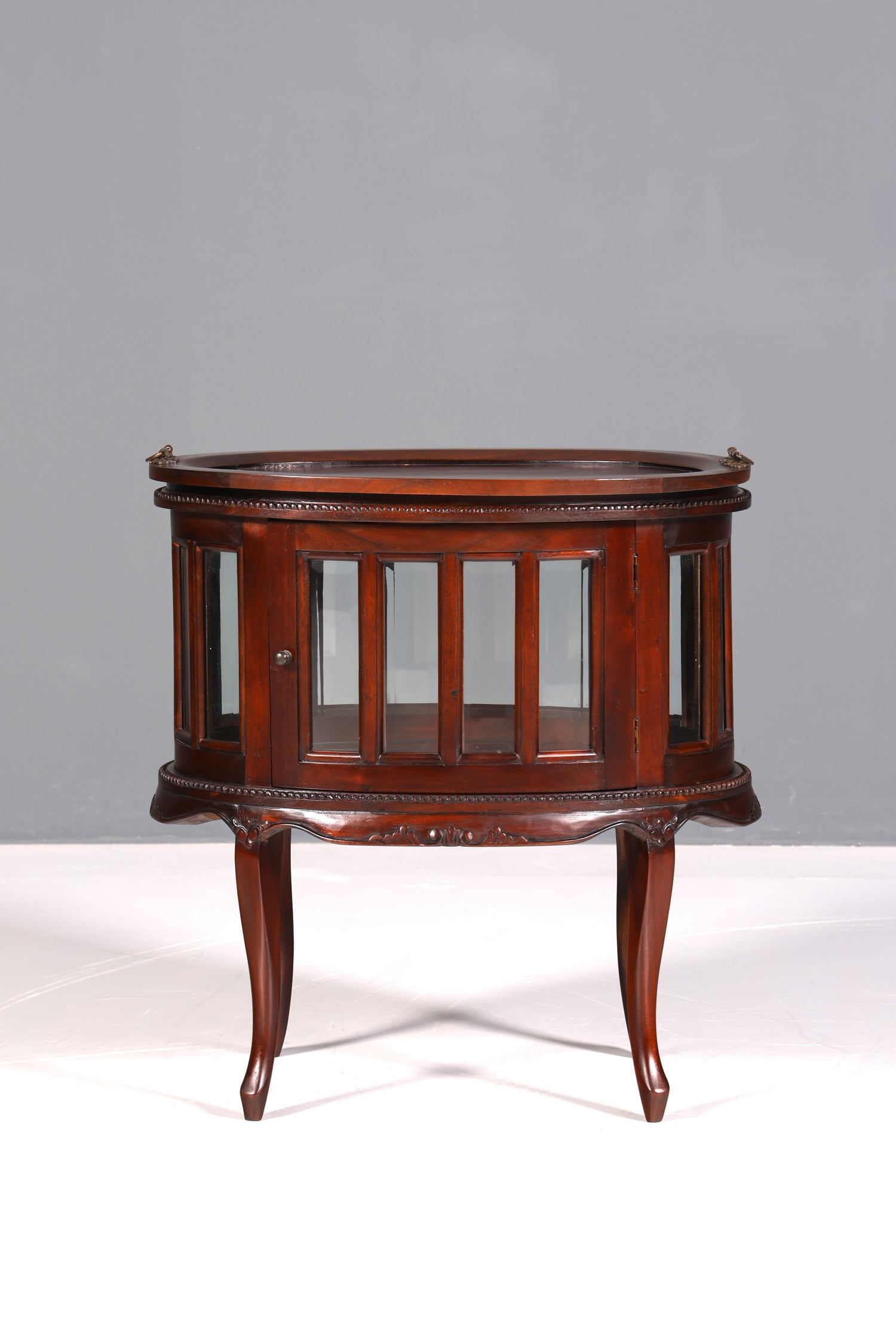 Wunderschöner filigraner Chippendale Barschrank echt Holz Teeschrank im Jugendstil Vitrine