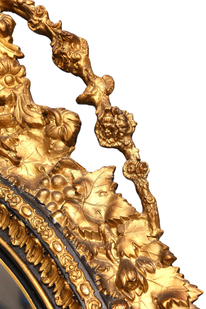 Wunderschöner Original Barock Wandspiegel Antik Stil Spiegel Flurspiegel Ornamenten dekorativer Spiegel um 1860