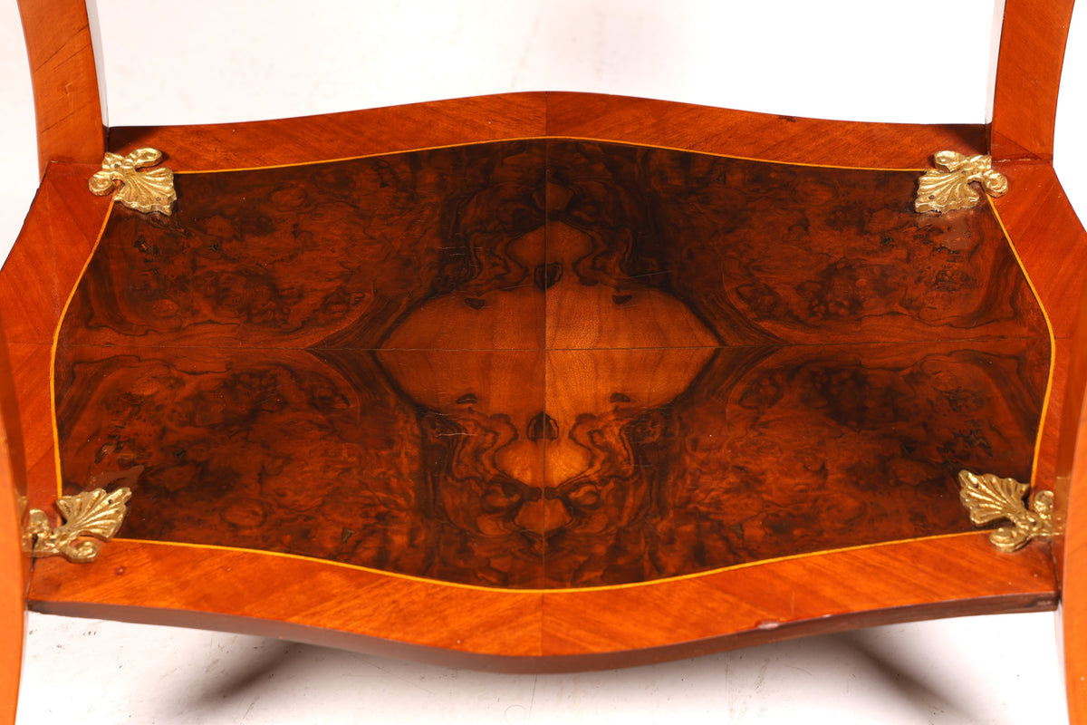 Prachtige Louis XV-bijzettafel in barokstijl, marmeren commode en telefoontafel