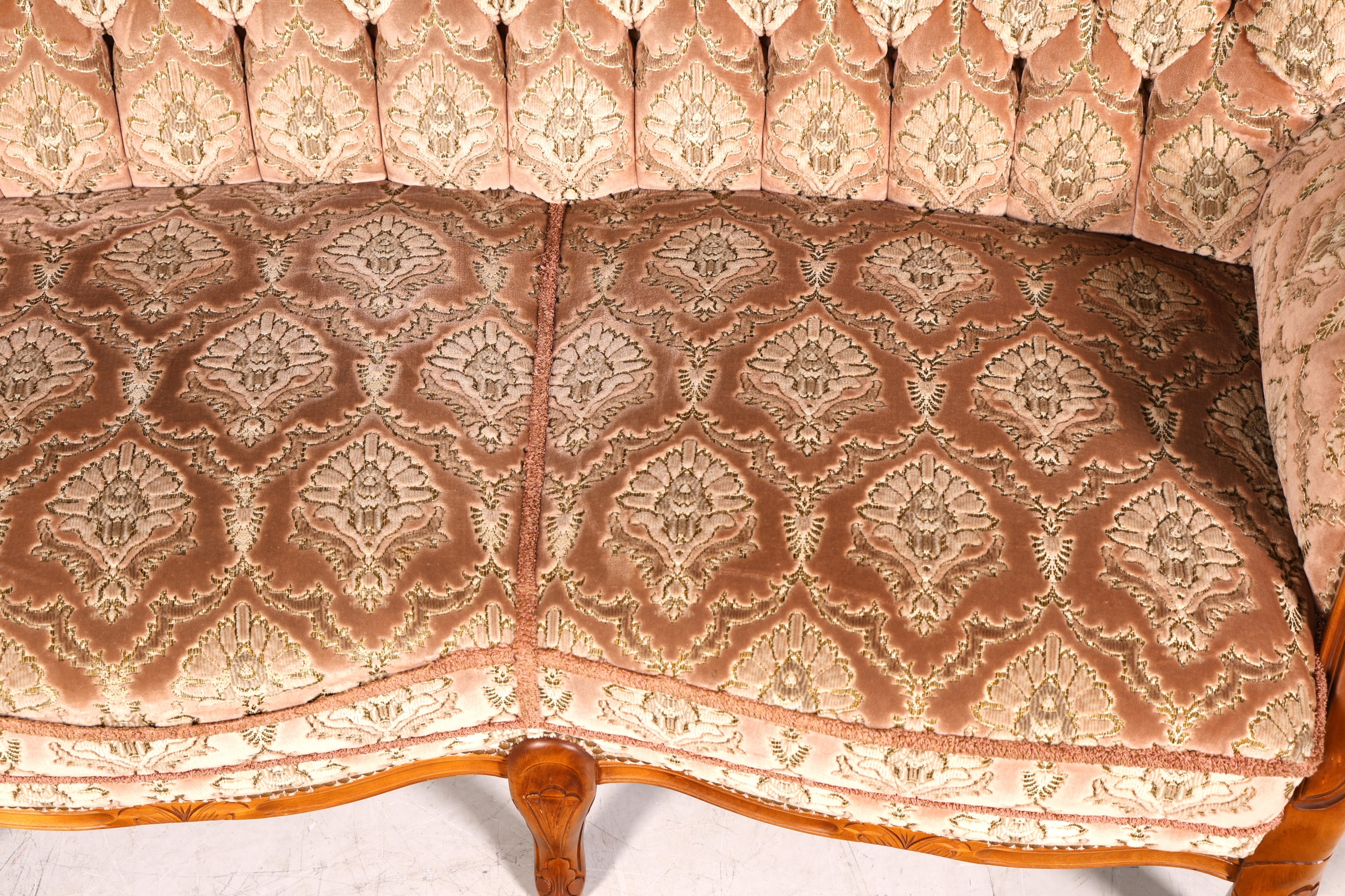 G350 Finish Wunderschönes Chippendale Sofa Barock Stil Couch Samt Stoff 3 Sitzer (Kopie)