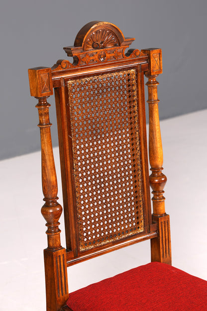 Stilvoller Gründerzeit Stuhl Antik Korbgeflecht Schreibtisch Stuhl Sekretär Stuhl Antik Küchenstuhl 2 von 2