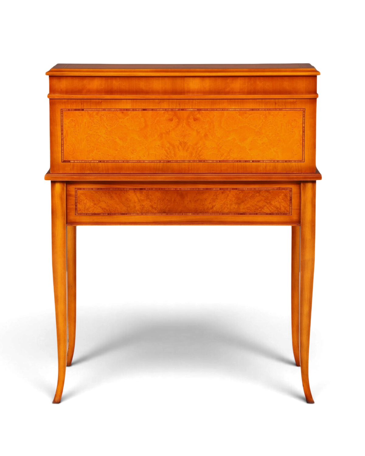 Hauptstadt Möblerei Rollsekretär im Barock Stil aus Holz mit Zylinderverschluss und eleganter Maserung
