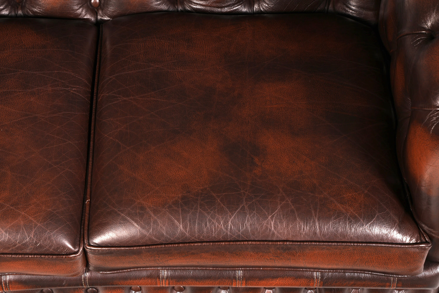 Wunderschönes Original Centurion Chesterfield Sofa 2-Sitzer Couch England echt Leder Polstersofa Ledersofa