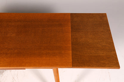 Prachtige midcentury-keukentafel, vintage uitschuifbare en in hoogte verstelbare eettafel uit de jaren 60 van hout