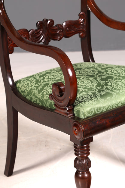 Wunderschöner Englischer Stuhl UK Küchenstuhl Antik Mahagoni Sekretär Stuhl Polsterstuhl 1 von 2