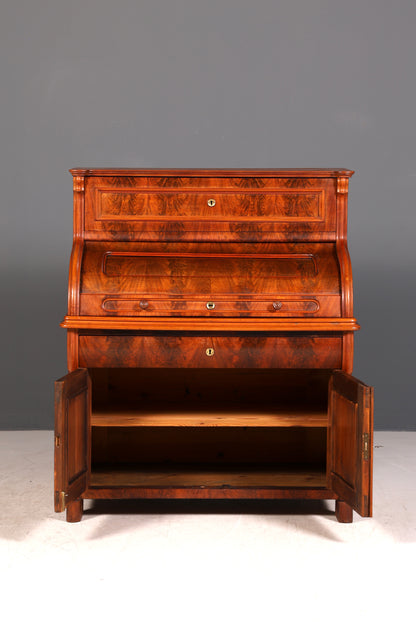 G272 Finish cm Beeindruckender Louis Philippe Sekretär Antik Rollladen Sekretär Schreibtisch Nussbaum Aufsatzsekretär (Kopie)