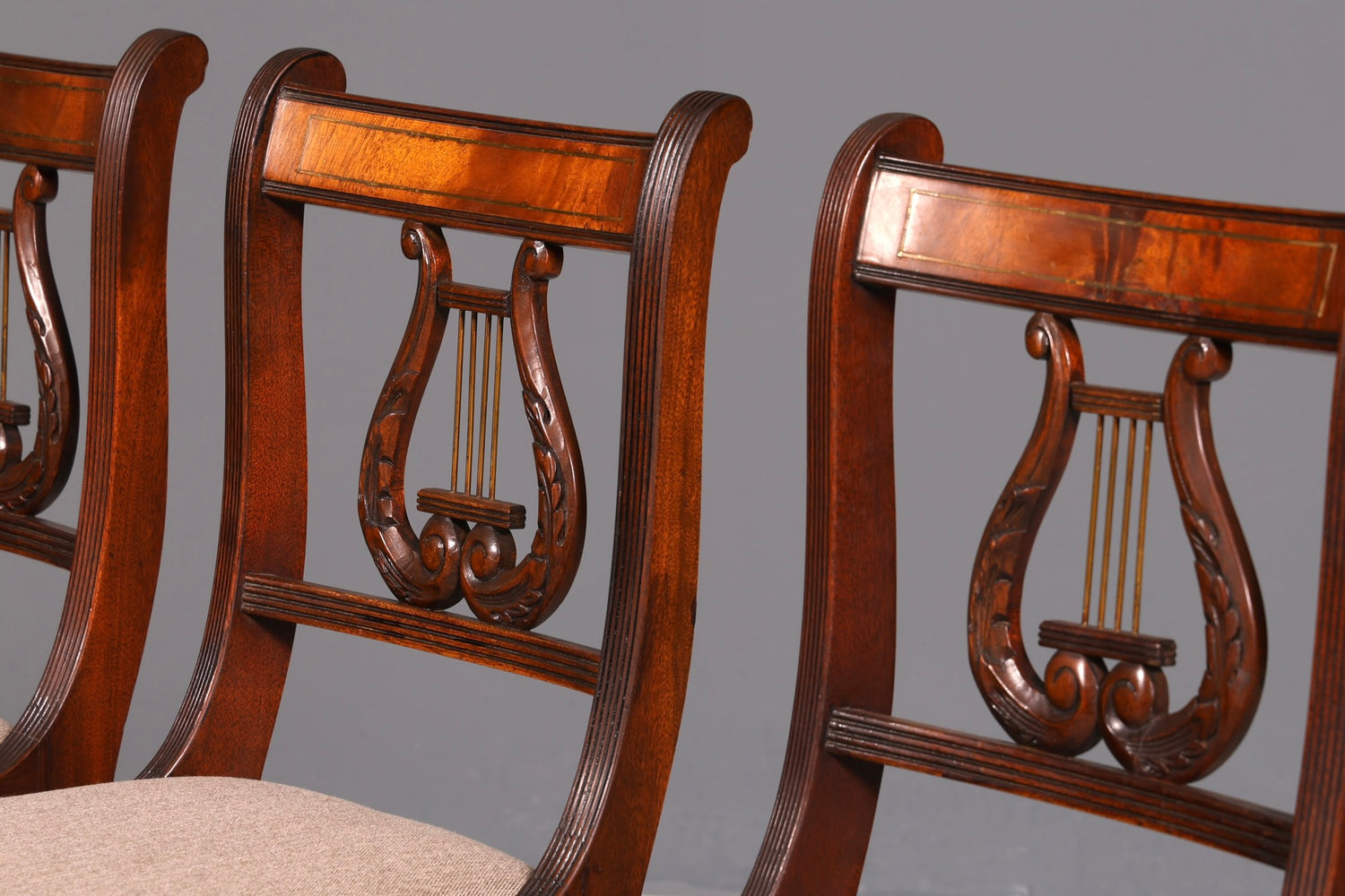 G211 Finish cm 6x Edle Englische Stühle Englisch Dining Chairs Antik 60er Jahre Regency Küchenstühle Stuhlset (Kopie 2)