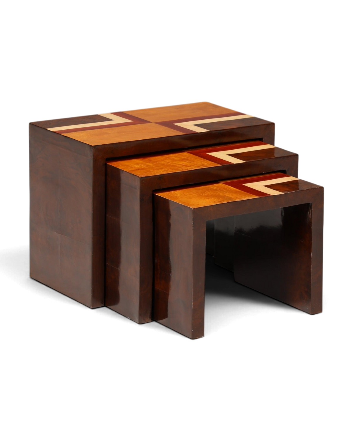 Art Deco Beistelltische 3er Satz Couchtisch Set – Hauptstadt Möblerei Berlin