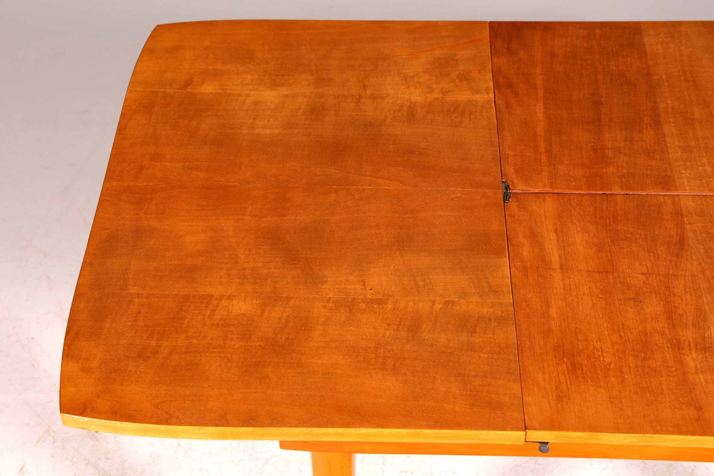 G032 Finish cm, Schlichter Mid Century Esstisch ausziehbarer Vintage Tisch Retro Küchentisch