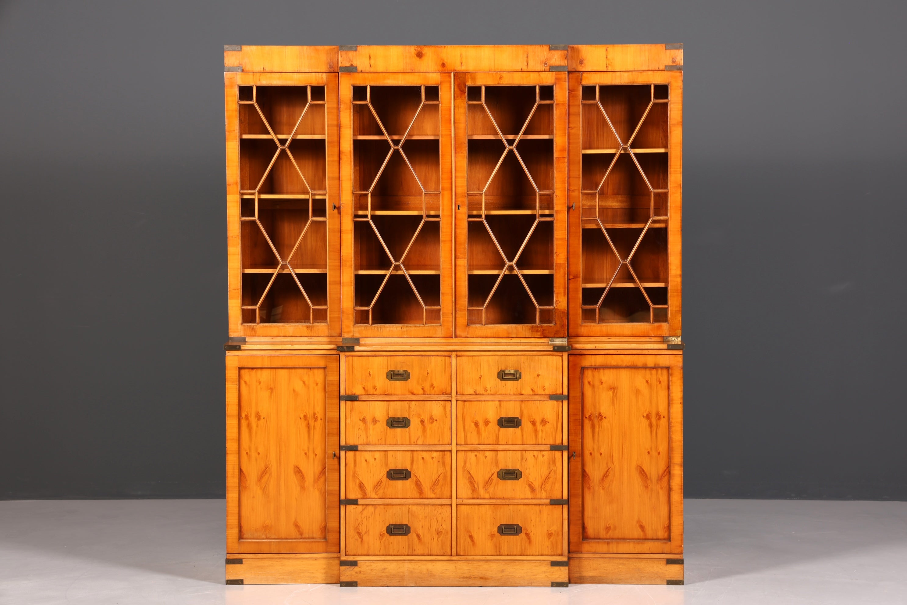 Beautiful Maritime Display Cabinet English Cabinet Real Wood Library English Sideboard