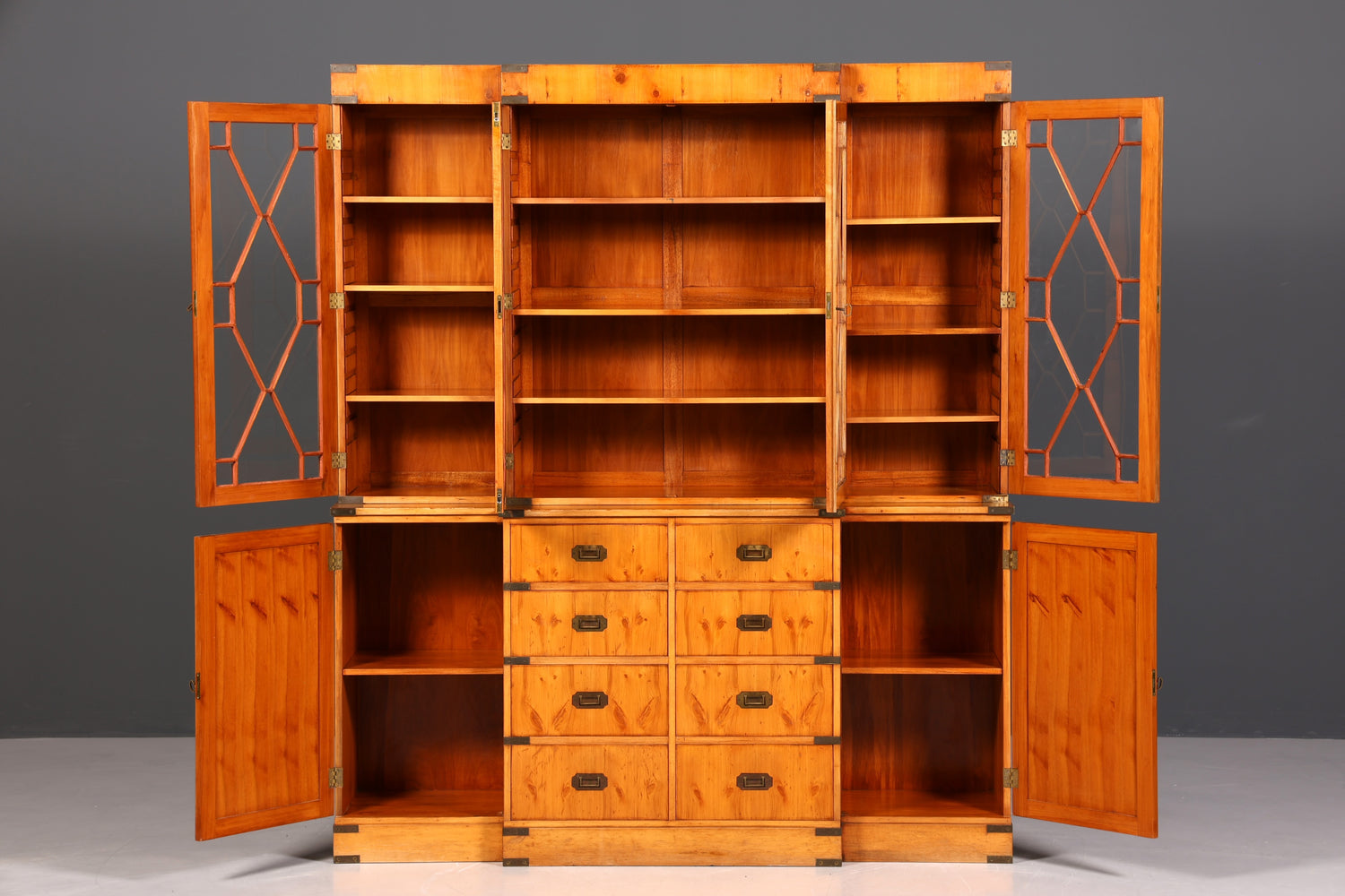 Beautiful Maritime Display Cabinet English Cabinet Real Wood Library English Sideboard