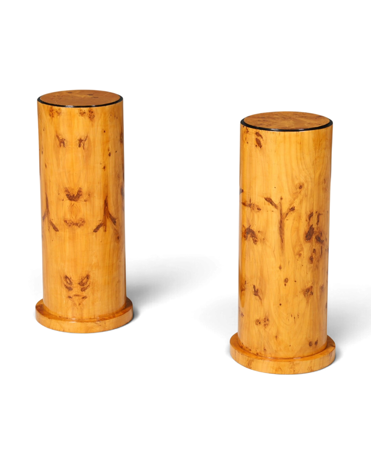 Wunderschöne Art Deco Design Säule Birke Beistelltisch Ablagetisch