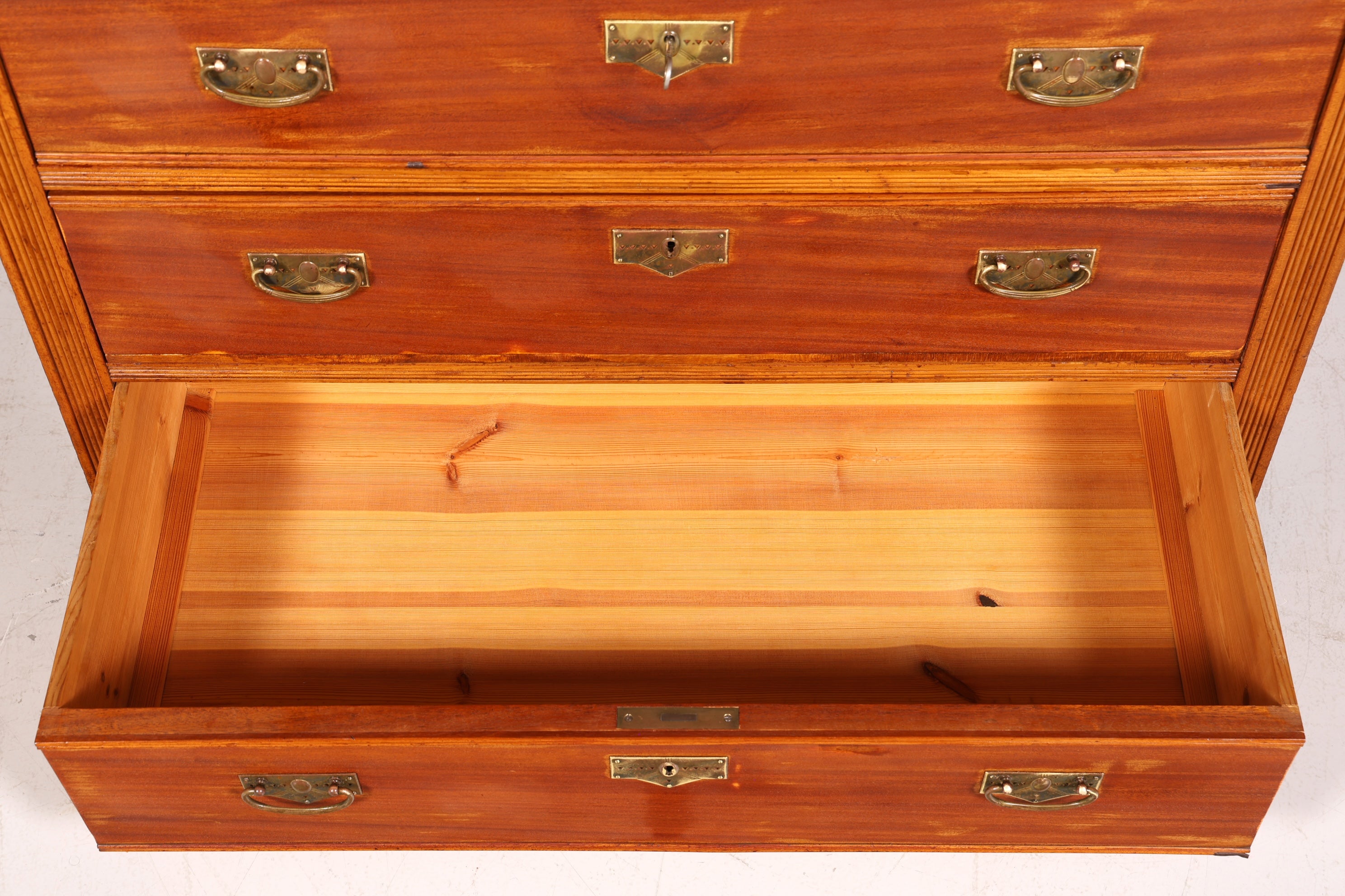 Beautiful Art Nouveau antique sideboard with mirror, Gründerzeit style hallway chest, dressing table