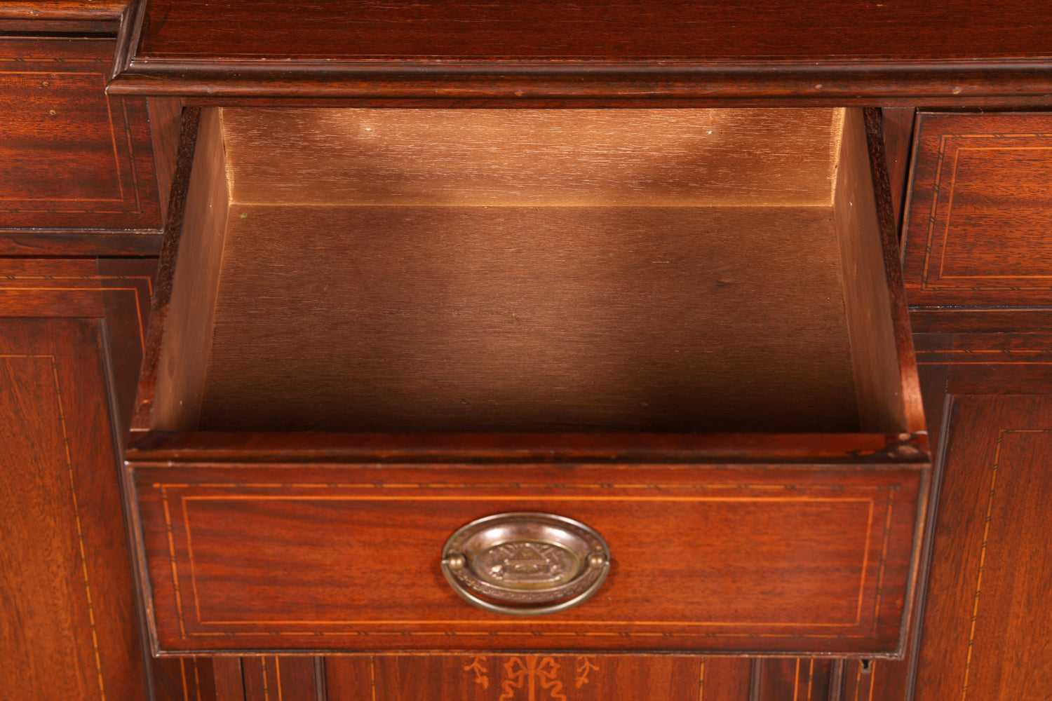 Beeindruckende Englische Vitrine Mahagoni Bibliothek Bücherschrank Glasvitrine Buffet Schrank Antik Vintage