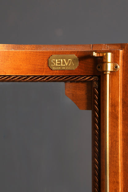 Wunderschöne Original Selva Eckvitrine Antik Stil Vitrine Schrank Geschirrschrank Glasvitrine
