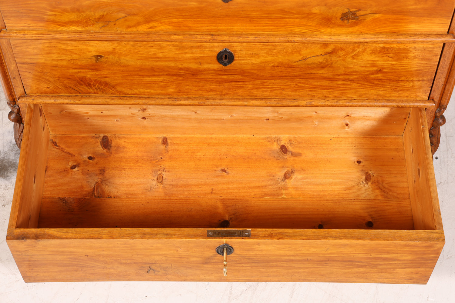 Stilvoller Biedermeier Sekretär um 1860 Vertiko Antik Kommode Louis Philippe Schreibkommode