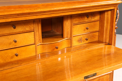 Stilvoller Biedermeier Sekretär um 1860 Vertiko Antik Kommode Louis Philippe Schreibkommode