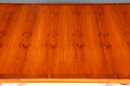 Prachtige Engelse uitschuifbare eettafel van taxushout, tafel voor de eetkamer, keukentafel op wielen, antiek vintage