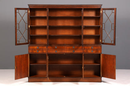 G718 Finish Wunderschöne Englische Vitrine Bibliothek Sekretär echt Holz Antik Schrank Regal (Kopie)