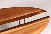 Einzigartiger Ovaler Epoxidharz Couchtisch Nussbaum River Coffee Table Wohnzimmer Tisch