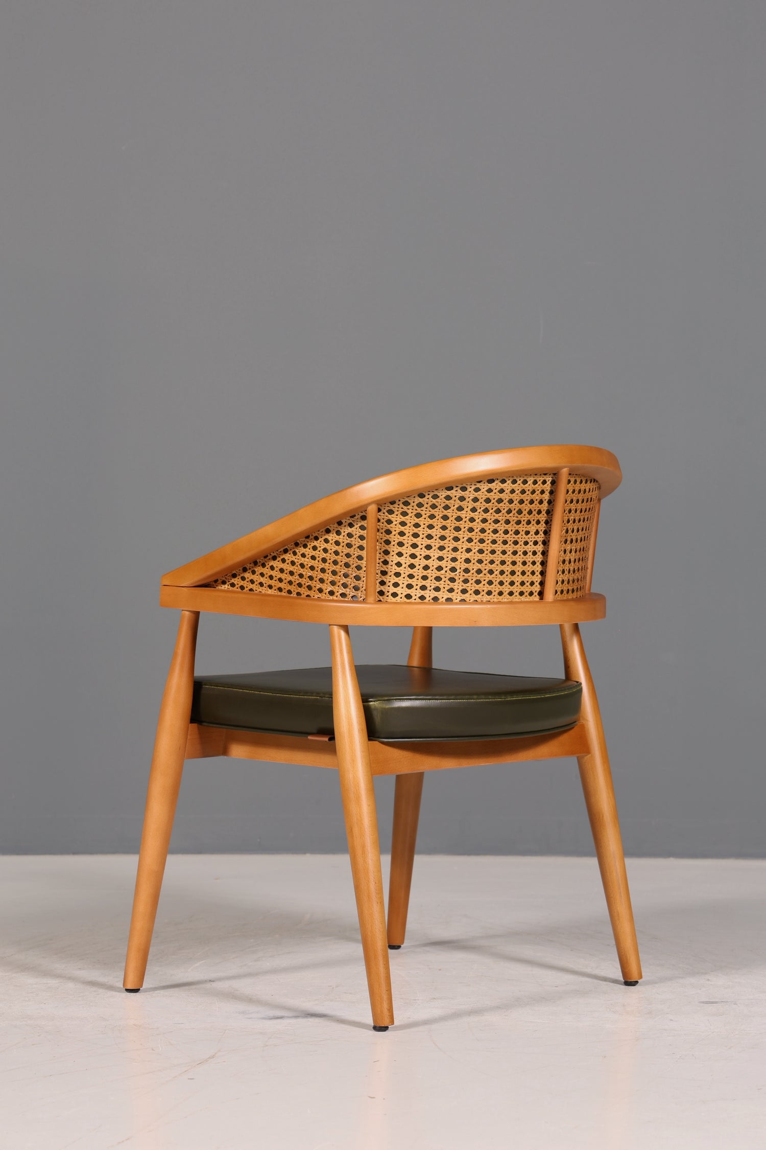 Edler Korbgeflecht Esszimmer Stuhl "Malibu Plus Green" Küchenstuhl Armlehnstuhl Buche Sekretär Stuhl