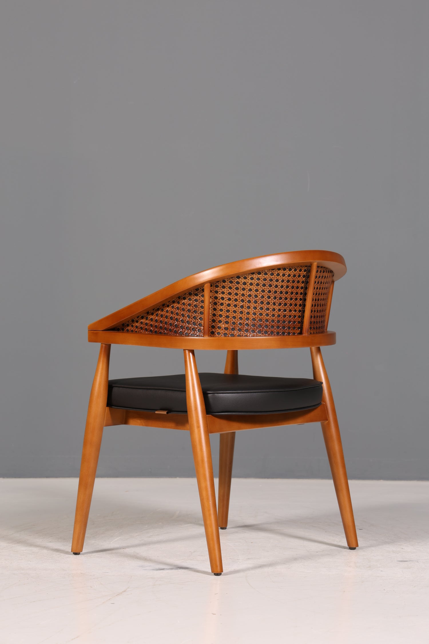 Edler Korbgeflecht Esszimmer Stuhl "Malibu Black Plus" Küchenstuhl Armlehnstuhl Buche Sekretär Stuhl