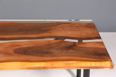 Beeindruckender Epoxidharz Tisch 160-90cm Nussbaum Esszimmer Tisch Epoxy Esstisch Küchentisch