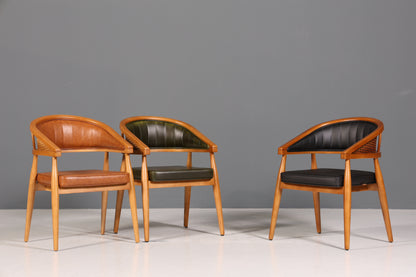 Edler Korbgeflecht Esszimmer Stuhl "Malibu Black Plus" Küchenstuhl Armlehnstuhl Buche Sekretär Stuhl