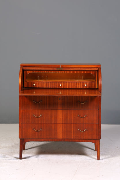Traumhafter Mid Century Rollladen Sekretär Danish Design echt Holz Rollladen Kommode